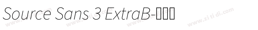 Source Sans 3 ExtraB字体转换